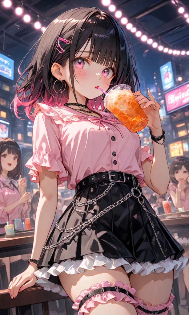 AI Waifu drinking